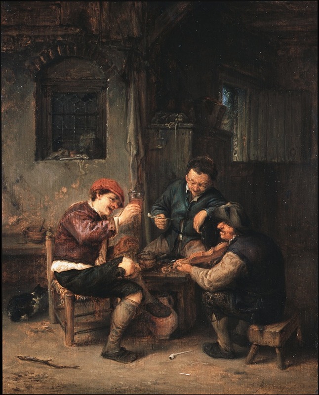 Adriaen van Ostade - Three Peasants at an Inn