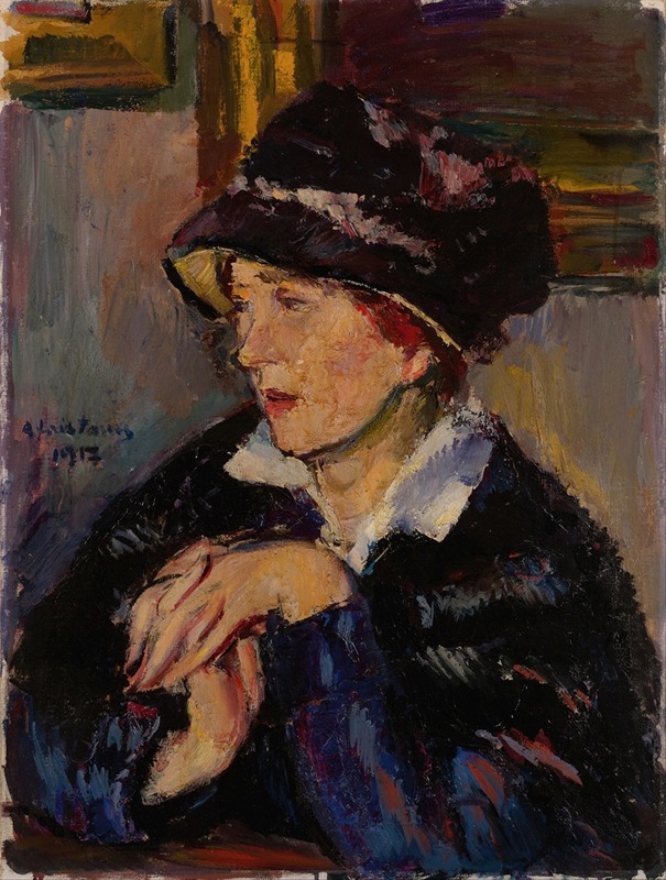 Anton Faistauer - Woman with a Dark Hat