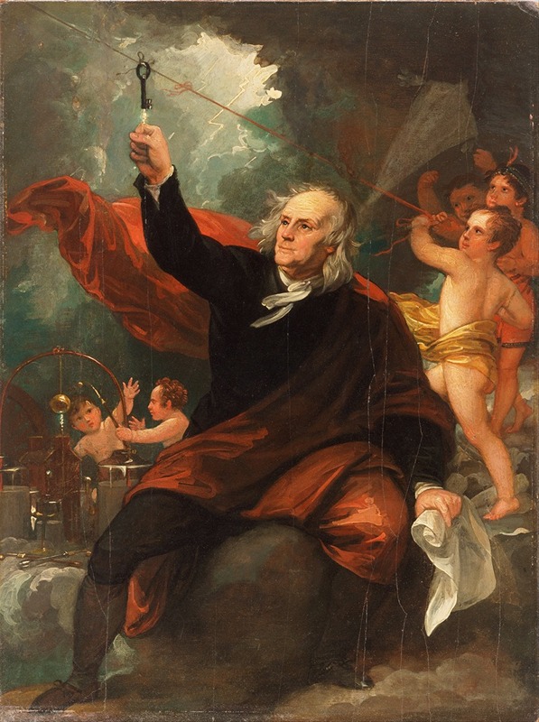Benjamin West - Benjamin Franklin Drawing Electricity from the Sky