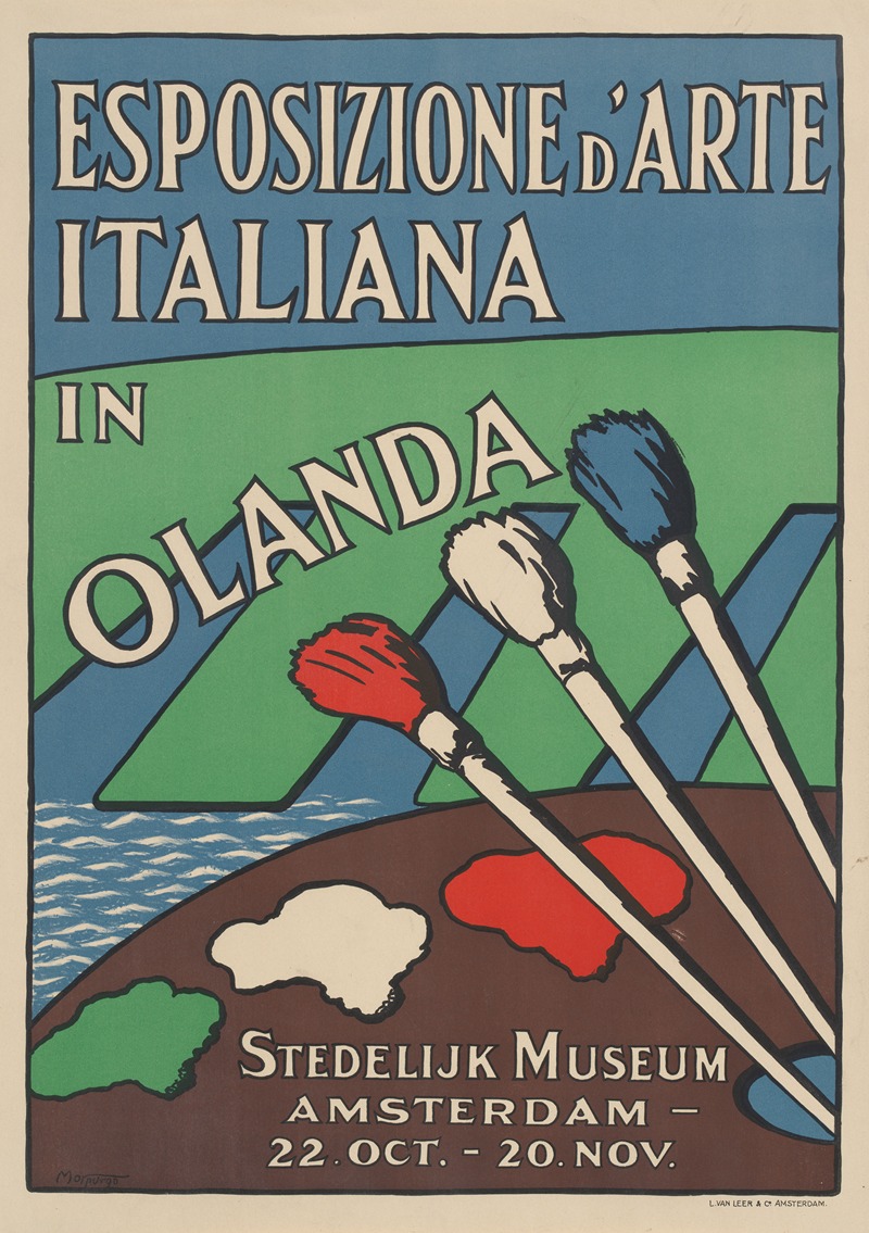 Enrico Morpurgo - Esposizione d’Arte Italiana in Olanda. Stedelijk Museum Amsterdam. 22 oct. – 20 nov.