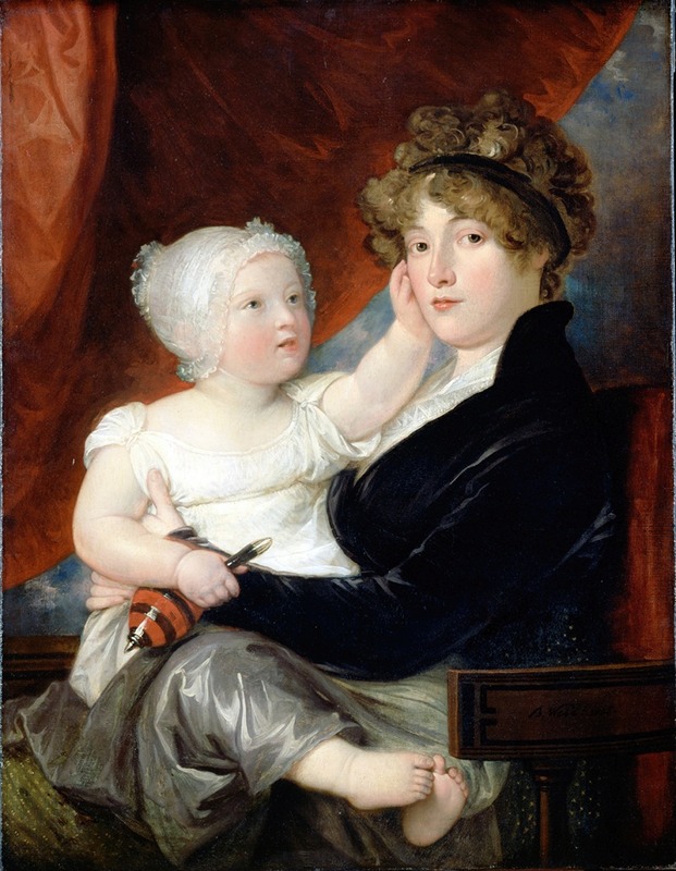 Benjamin West - Mrs Benjamin West II with her son Benjamin West III