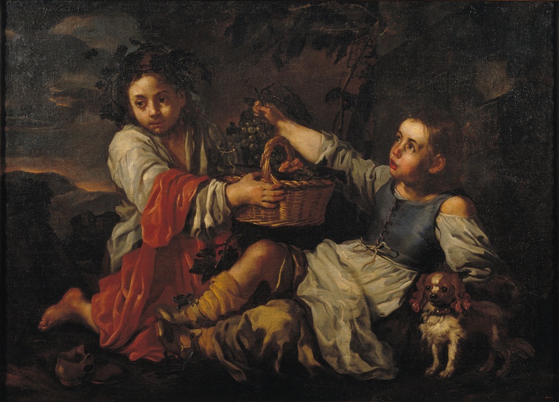 Bernhard Keil - Children with Grapes