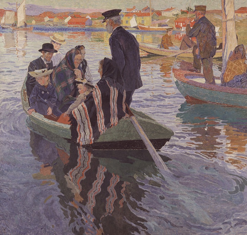 Carl Wilhelmson - Church-Goers in a Boat