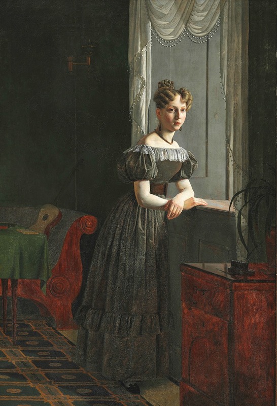 Christen Købke - Portræt af kunstnerens søster Conradine Købke (1830)