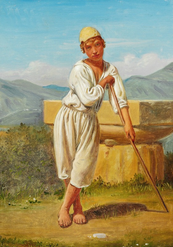 Constantin Hansen - A shepherd boy from Pæstum
