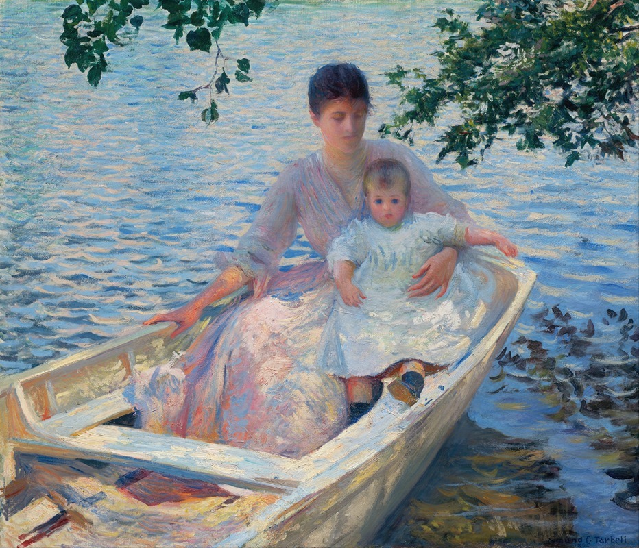 Edmund Charles Tarbell - Mother and Child in a Boat