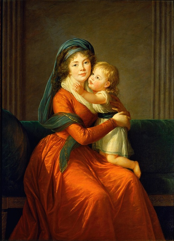 Elisabeth Louise Vigée Le Brun - Portrait of princess Alexandra Golitsyna and her son Piotr