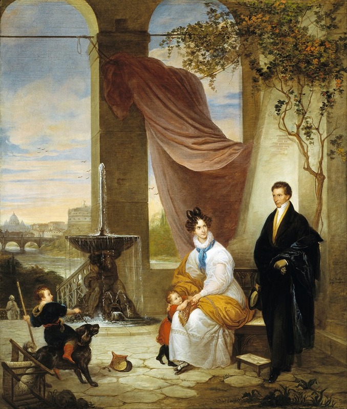 Ferdinando Cavalleri - Charles Izard Manigault and His Family in Rome