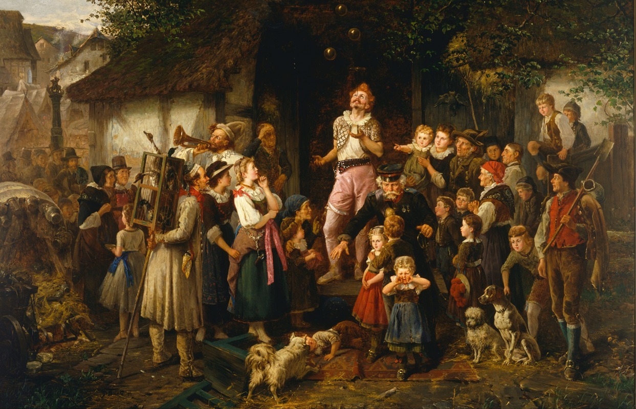 Fritz Beinke - The juggler- a village fair