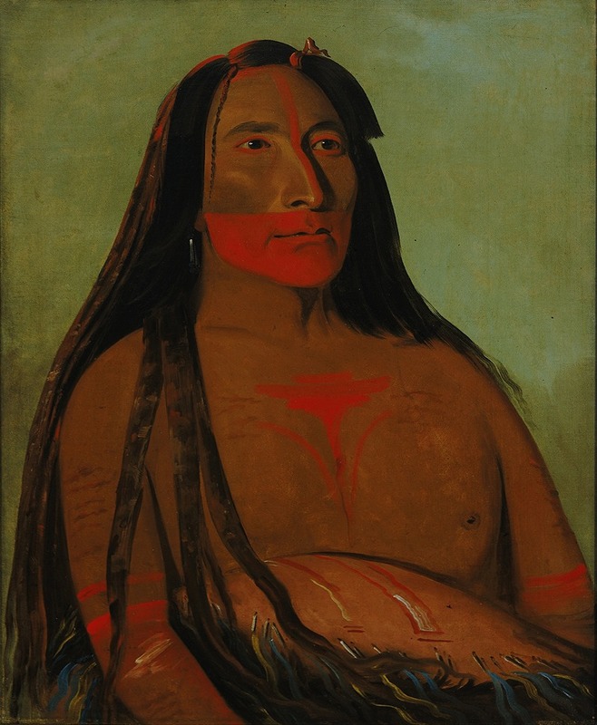 George Catlin - Máh-to-tóh-pa, Four Bears, Second Chief in Mourning