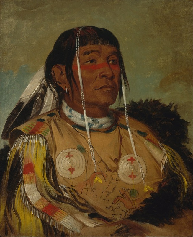 George Catlin - Sha-có-pay, The Six, Chief of the Plains Ojibwa