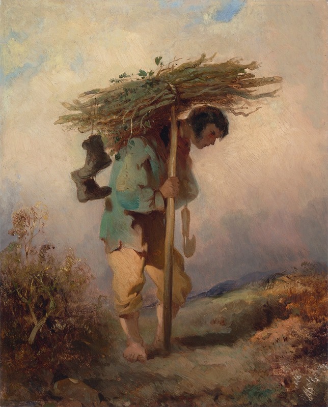 George Chinnery - A Man Carrying Faggots
