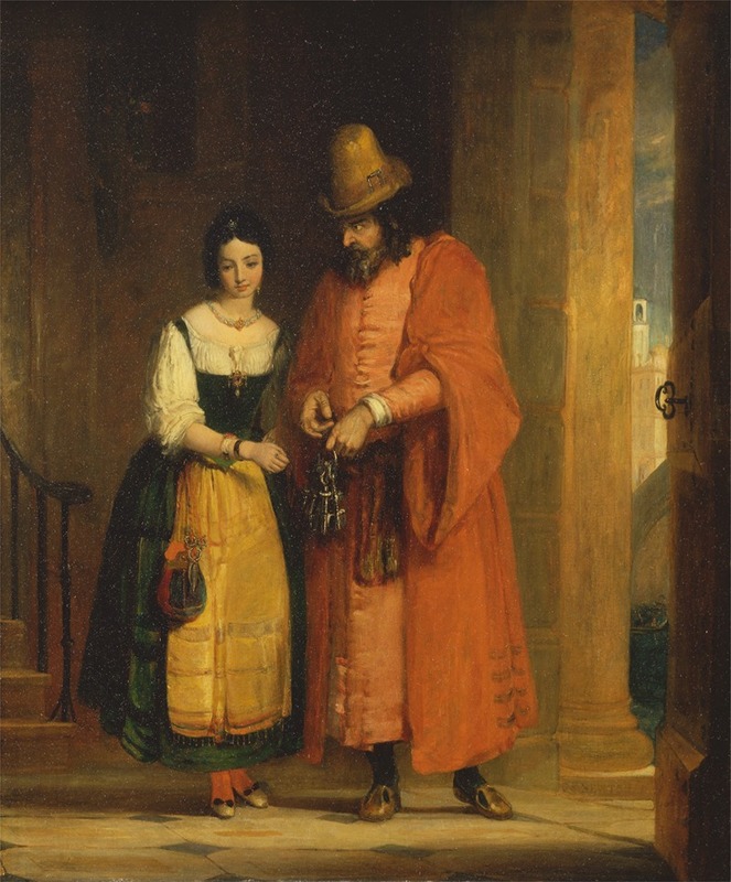 Gilbert Stuart Newton - Shylock and Jessica from the ‘Merchant of Venice,’ II, ii