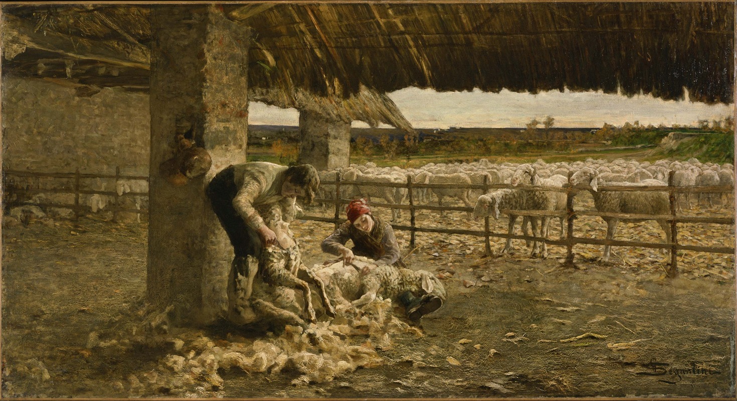 Giovanni Segantini - The Sheepshearing