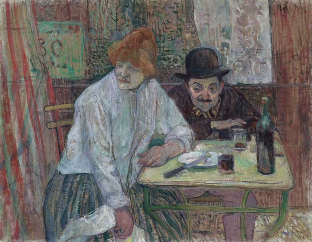 Henri de Toulouse-Lautrec - At the Café La Mie