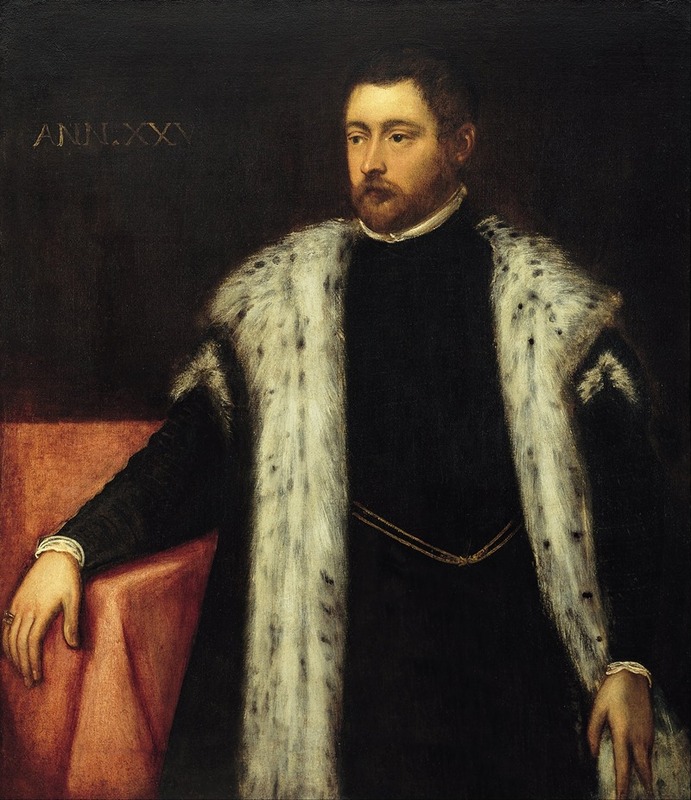 Jacopo Tintoretto - Twenty-five year old Youth with Fur-lined Coat