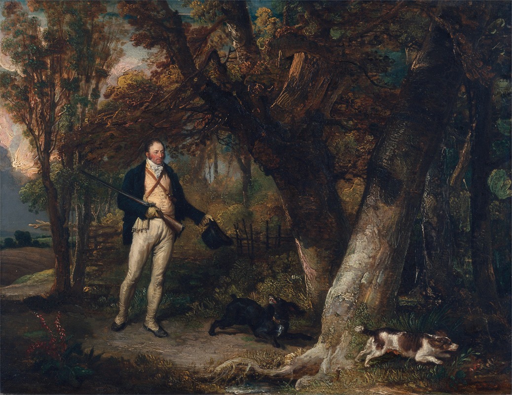 James Ward - The Reverend Thomas Levett and favourite dogs, cock-shooting