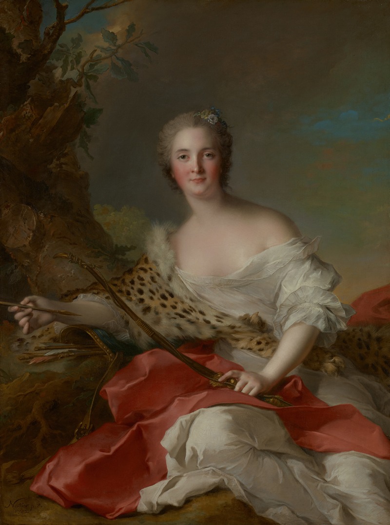 Jean-Marc Nattier - Portrait of Constance-Gabrielle-Magdeleine Bonnier de la Mosson as Diana