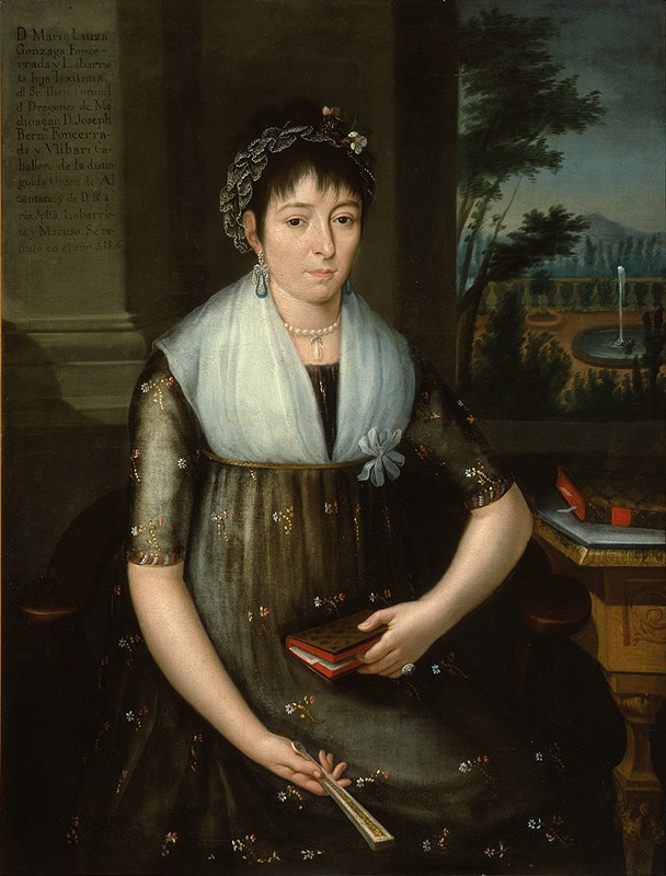 José María Vázquez - Portrait of Doña María Luisa Gonzaga Foncerrada y Labarrieta
