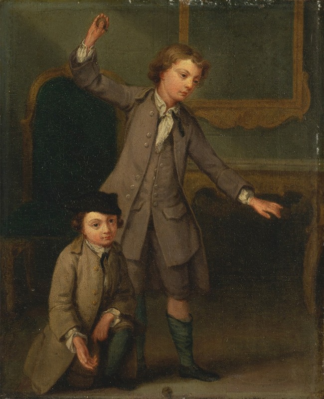 Joseph Francis Nollekens - Portrait of Two Boys, probably Joseph and John Joseph Nollekens