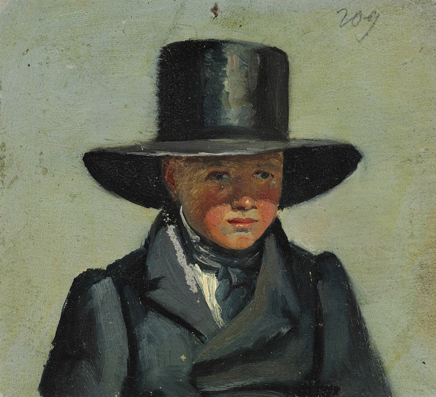 Julius Friedlænder - En lille dreng med en stor hat