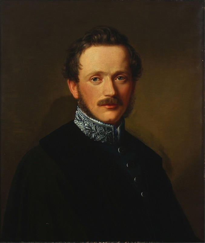 Karl Jakob Theodor Leybold - Porträt des Friedrich Freiherr von Koenig-Warthausen