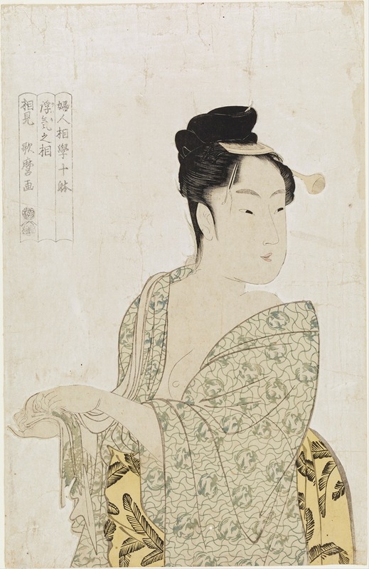 Kitagawa Utamaro - Ten physiognomic types of women, Coquettish type