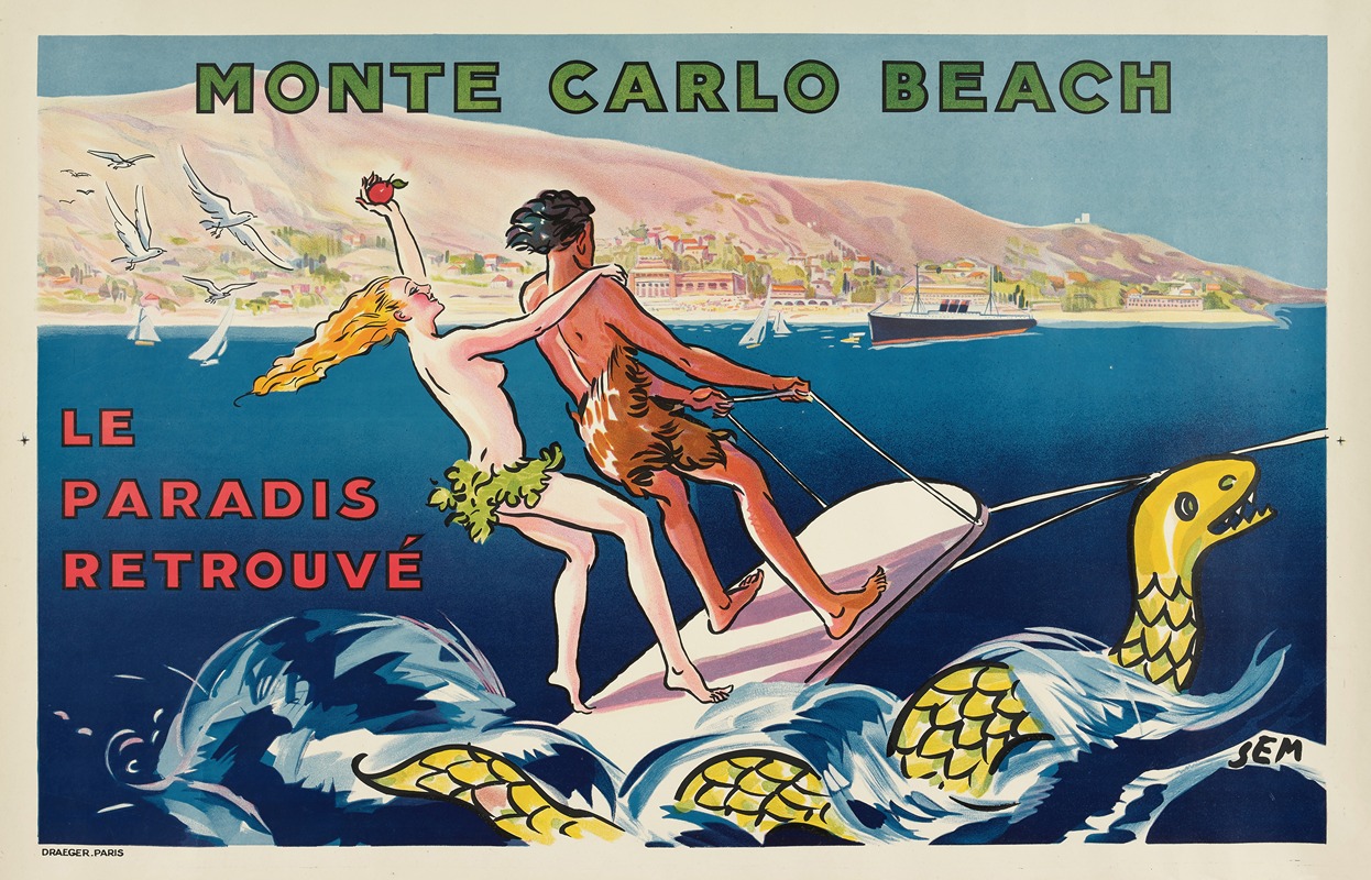 Georges Goursat (Sem) - Monte Carlo Beach