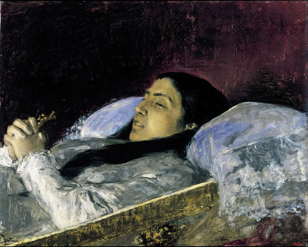 Mariano Fortuny Marsal - Miss Del Castillo on her Deathbed