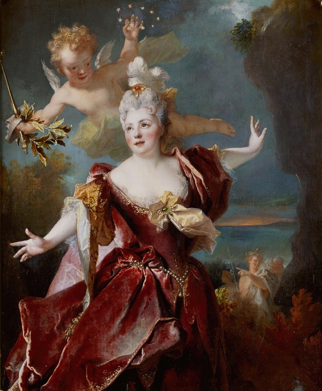 Nicolas de Largillière - Portrait de la comédienne Marie-Anne de Châteauneuf, dite Mlle Duclos (1664-1747), dans le rôle d’Ariane