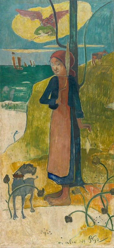 Paul Gauguin - Breton girl spinning