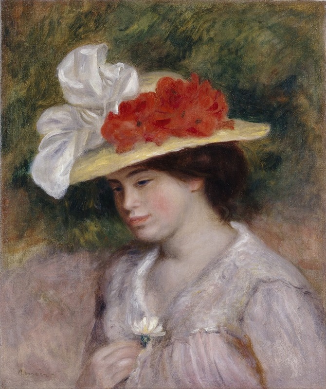 Pierre-Auguste Renoir - Woman in a Flowered Hat
