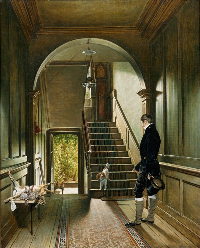 Pieter Christoffel Wonder - The Staircase of the London Residence of the Painter