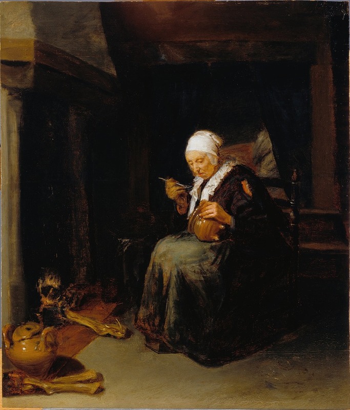 Quirijn Van Brekelenkam - Old Woman Eating