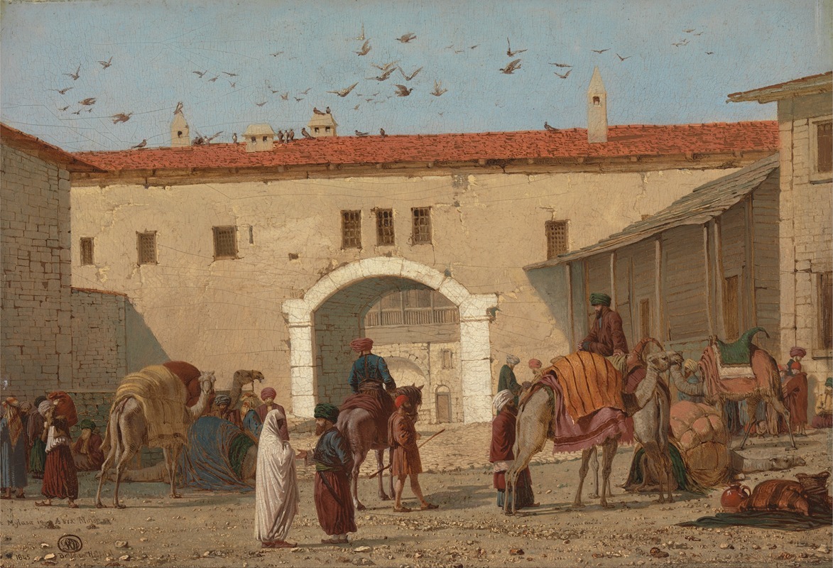 Richard Dadd - Caravanserai at Mylasa in Asia Minor