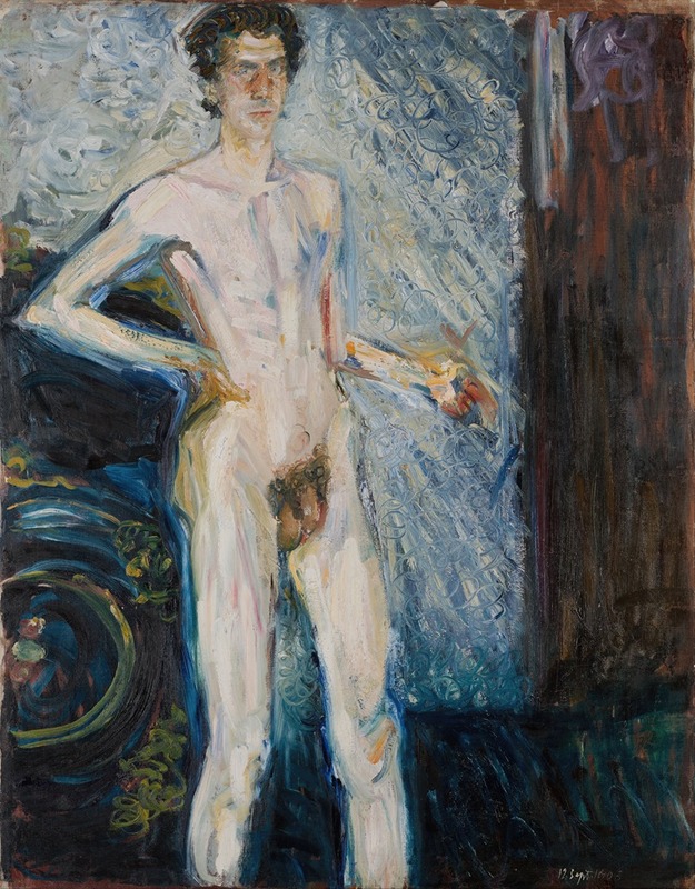 Richard Gerstl - Nude Self-Portrait with Palette