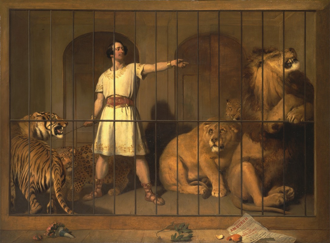 Sir Edwin Henry Landseer - Portrait of Mr. Van Amburgh, As He Appeared with His Animals at the London Theatres