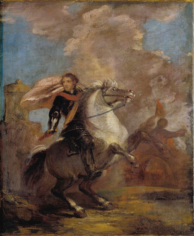 Sir Joshua Reynolds - An Officer on Horseback