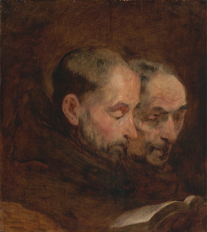 Thomas Gainsborough - A Copy after a Painting Traditionally Attributed to Van Dyck of Two Monks Reading