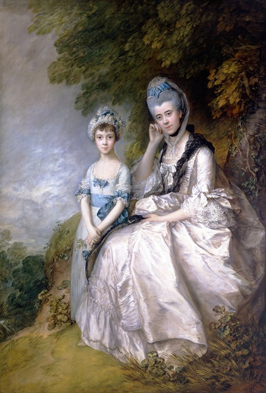 Thomas Gainsborough - Hester, Countess of Sussex, and Her Daughter, Lady Barbara Yelverton