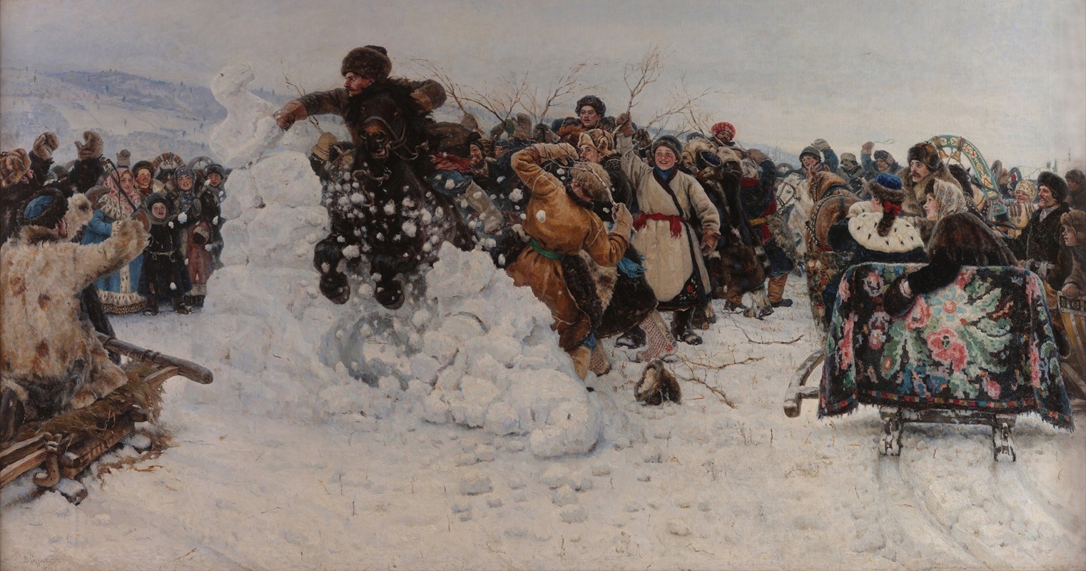 Vasily Surikov - Taking a Snow Town