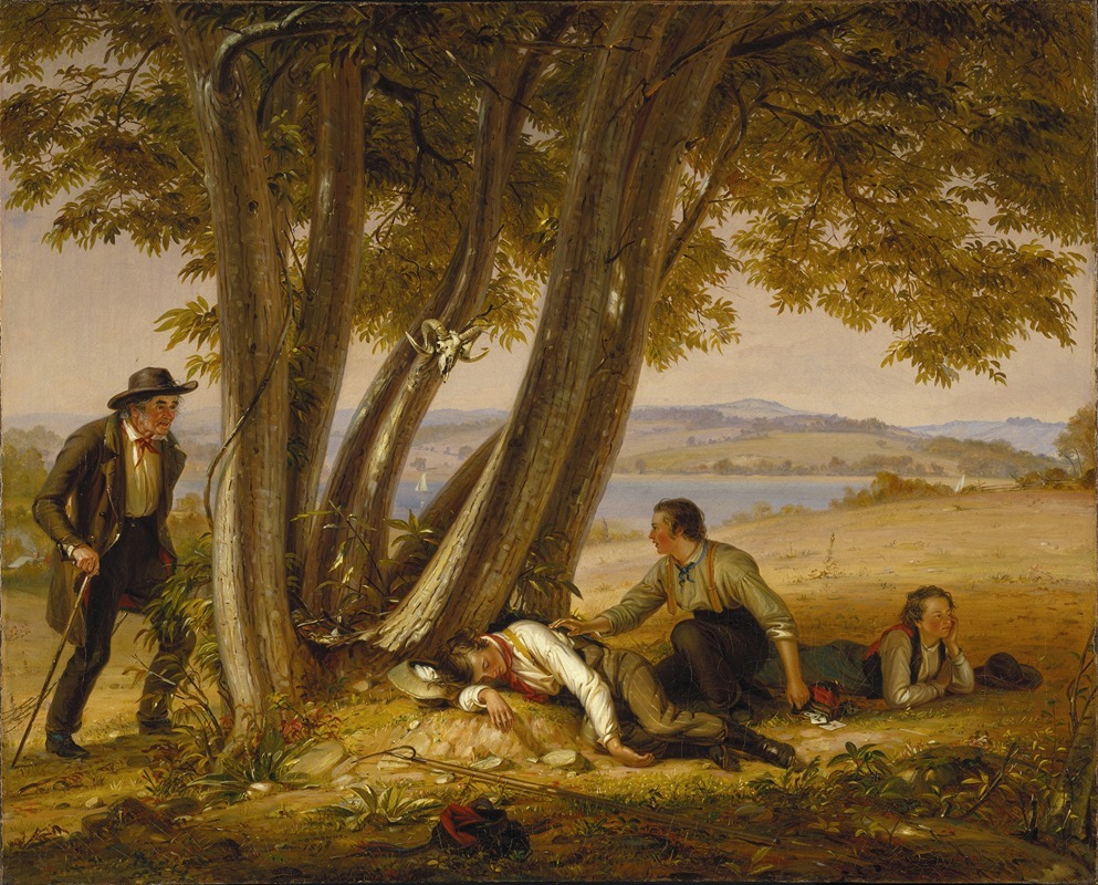 William Sidney Mount - Caught Napping (Boys Caught Napping in a Field)