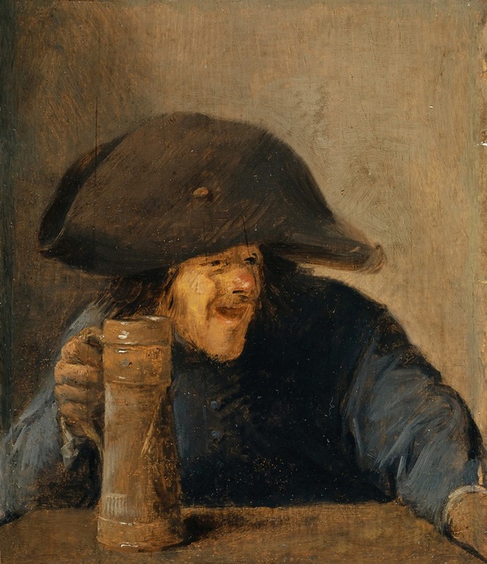 Adriaen Brouwer - Peasant with Bicorne and Tankard
