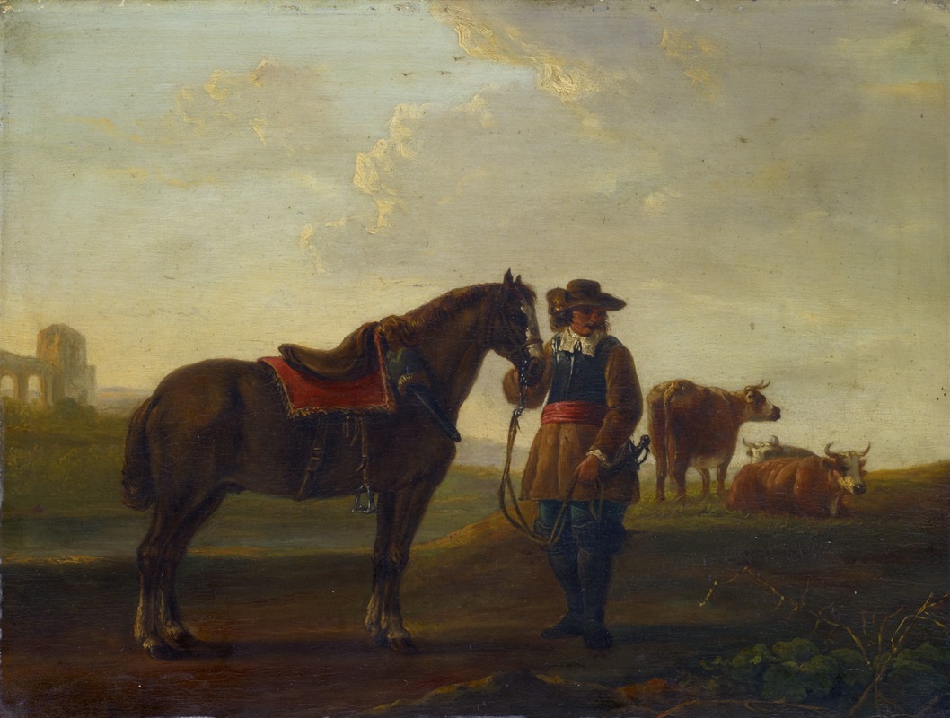Aelbert Cuyp - Officer with Horse