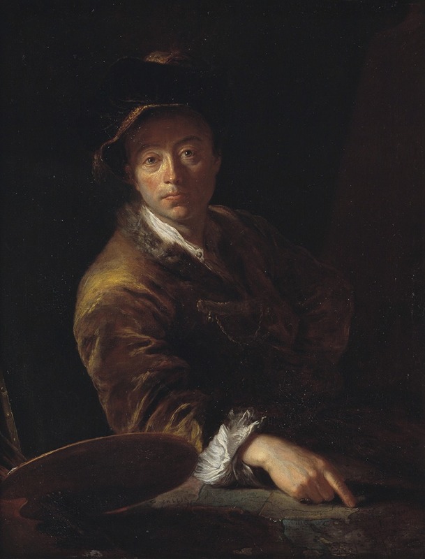 Antoine Pesne - Portrait of a Painter (presumably C. L. Agricola, 1667-1719)