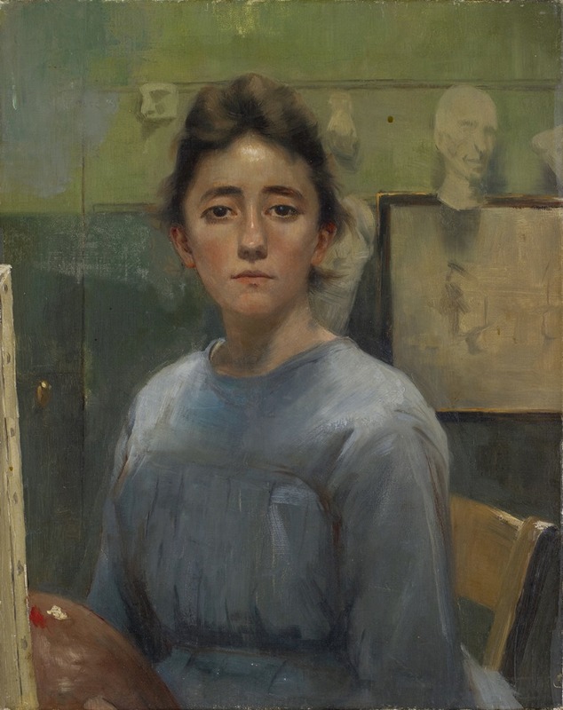 Augusta Roszmann - Self-Portrait in front of the Easel