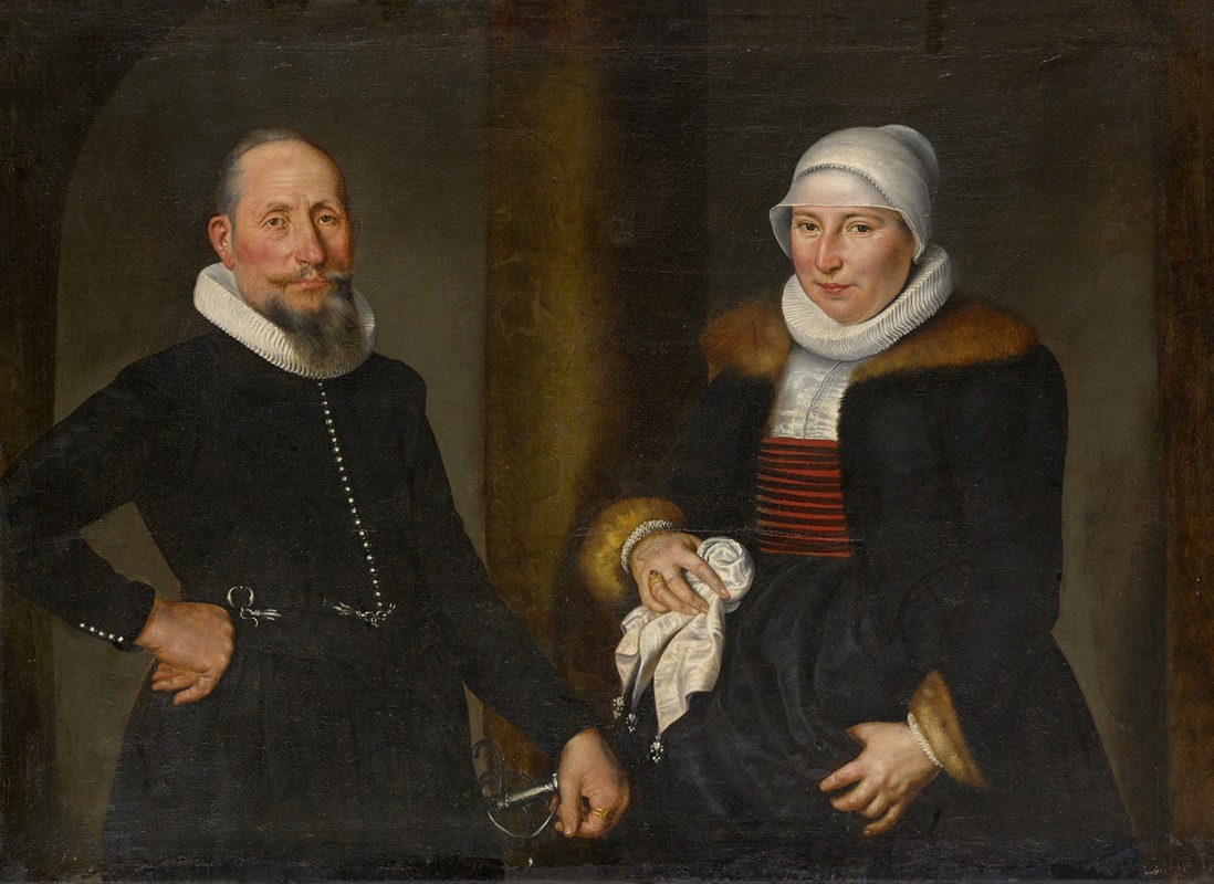 Bartholomäus Sarburgh - Double Portrait of Lienhard Lützelmann and his Wife Margreth Wohnlich