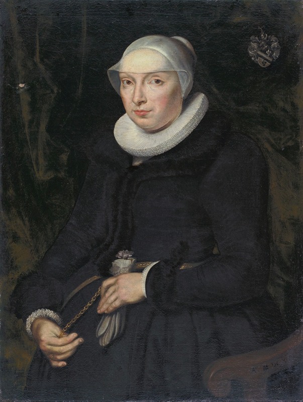 Bartholomäus Sarburgh - Portrait of Chrischona Jeckelmann, Wife of Thomas Platter II