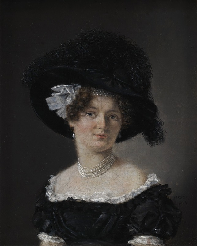 Christian Albrecht Jensen - Mathilde Theresia von Irgens-Bergh, née Holsten, the Wife of Mathias Friis von Irgens-Bergh