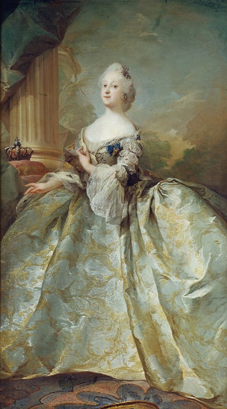 Carl Gustaf Pilo - Portrait of Louise, Frederik V’s first queen